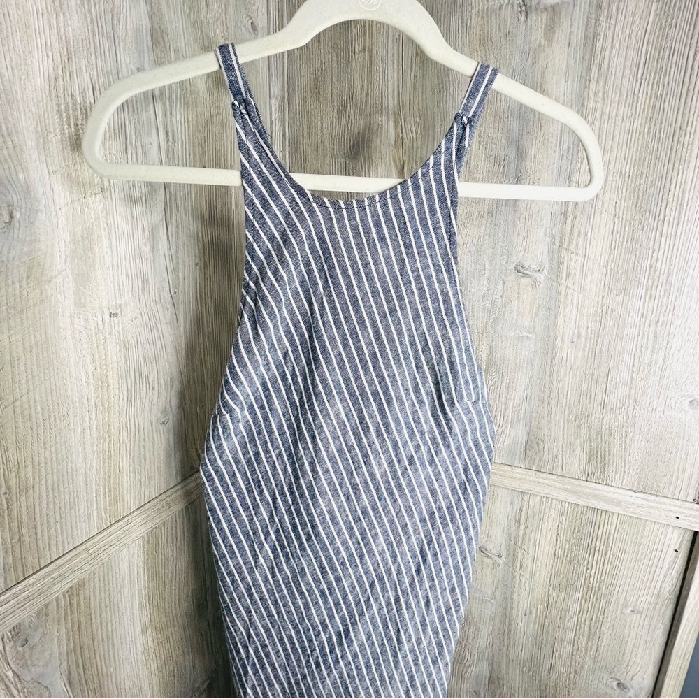 Free People Navy Striped Sleeveless Pantsuit - Picture 13 of 15